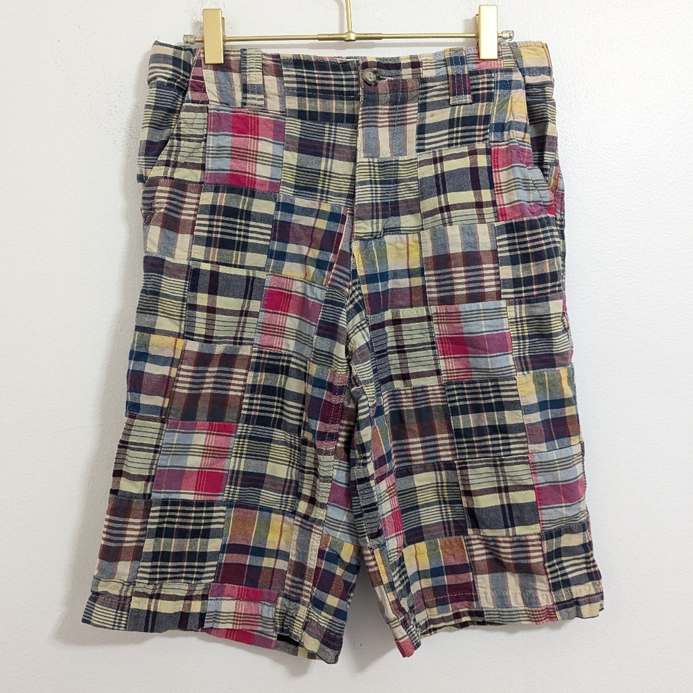 Vintage Old Navy Surplus Multicolor Plaid Patchwork Y2K Shorts